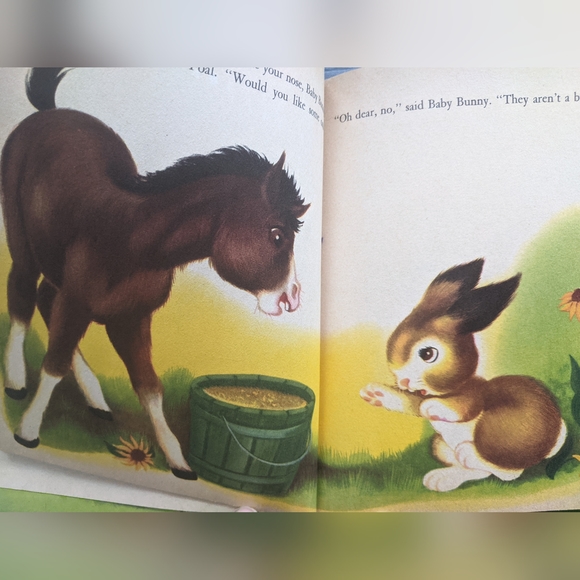 Vintage 1950 The Hungry Little Bunny and What He Found Out Irma Wilde - Picture 3 of 9